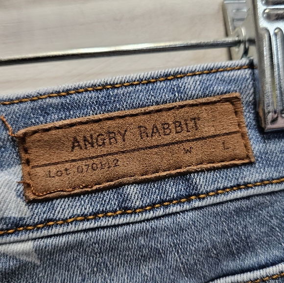Angry Rabbit Star Struck High Rise Flare retro bell bottom style jeans size 25/1 - Picture 7 of 14